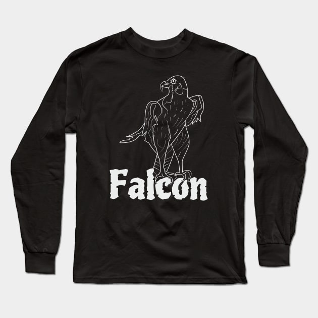 Bird falcon Long Sleeve T-Shirt by Alekvik